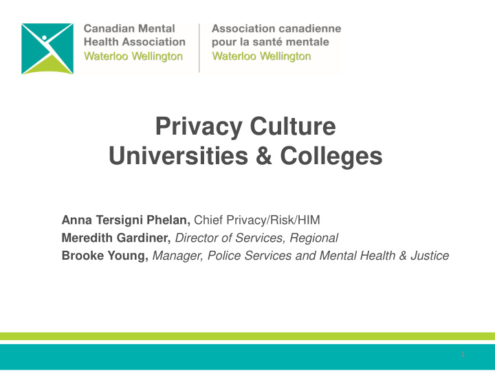 privacy culture universities colleges