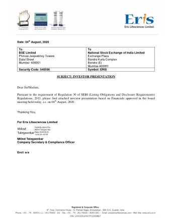 Milind  Milind Talegaonkar  Date: 2020.08.04  Talegaonkar  13:42:38 +05'30'  Milind Talegaonkar