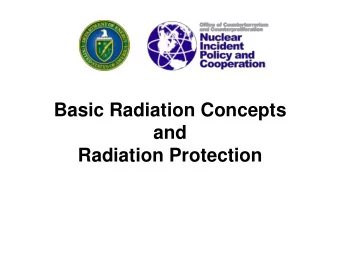 Basic Radiation Concepts  and  Radiation Protection  Radiation and Radioactive  Material Are Part