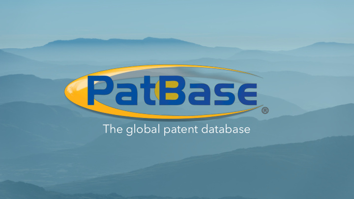 the global patent database family and publication