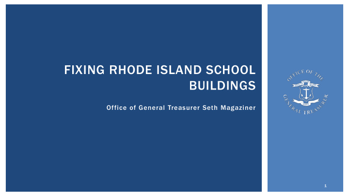 fixing rhode island school buildings