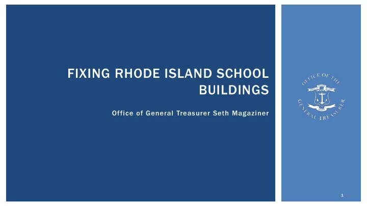 fixing rhode island school buildings