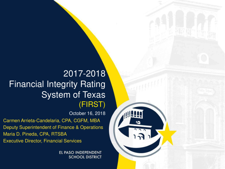 2017 2018 financial integrity rating system of texas