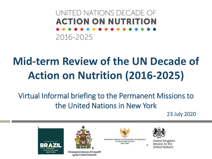 mid term review of the un decade of