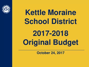 School District  2017-2018  Original Budget  October 24, 2017  Change in Revenue Limit  2016-17