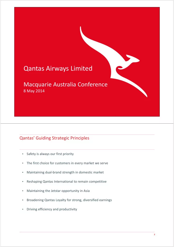qantas airways limited