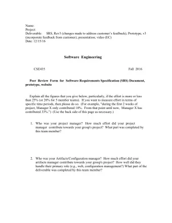 Software  Engineering  CSE435