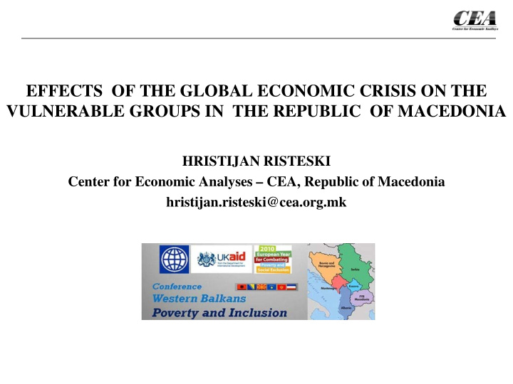 effects of the global economic crisis on the vulnerable