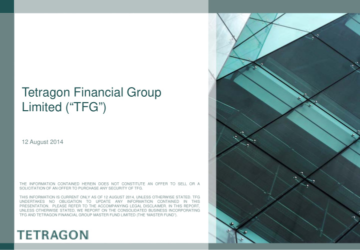 tetragon financial group limited tfg