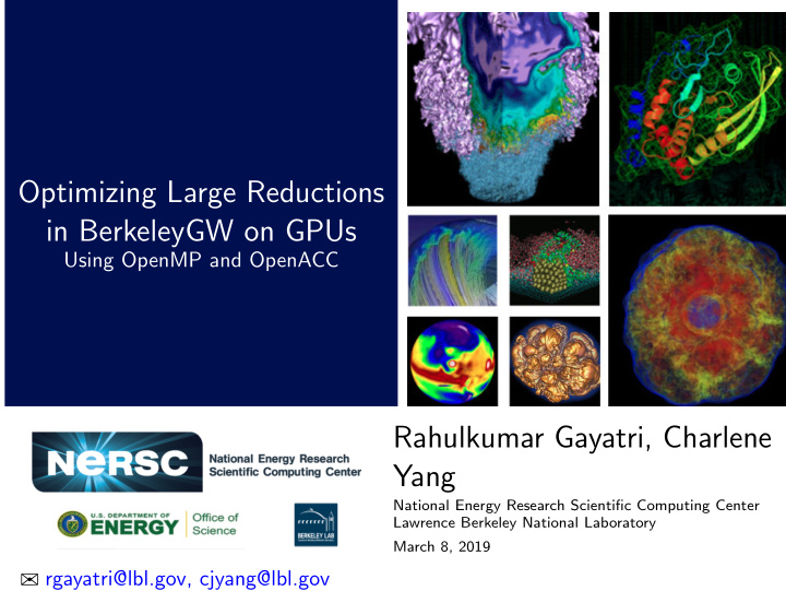 optimizing large reductions in berkeleygw on gpus