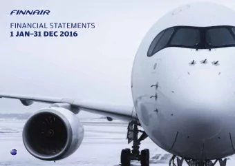 FINANCIAL STATEMENTS  1 JAN31 DEC 2016  FINNAIR FINANCIAL STATEMENTS 2016  2  KEY FIGURES  1