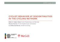 cyclist behavior at discontinuities in the cycling network