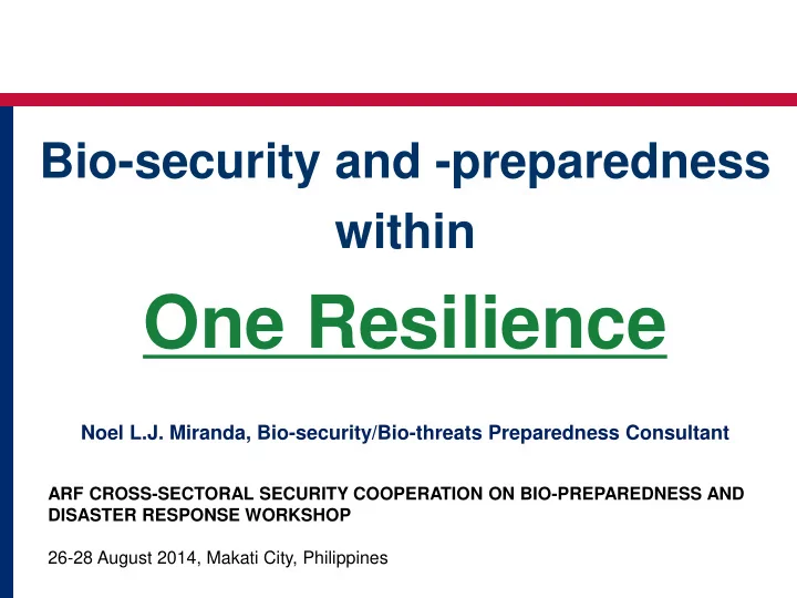 one resilience