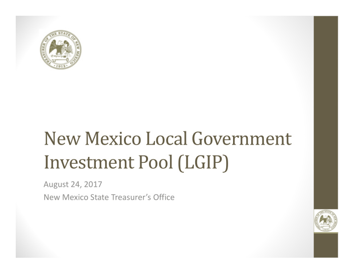 new mexico local government investment pool lgip