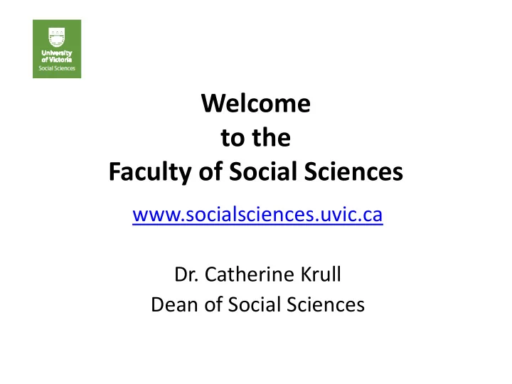 welcome