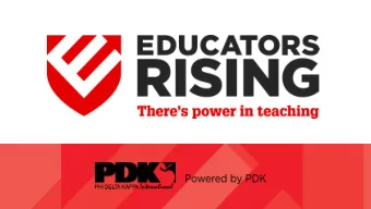 School's Educator  Rising Chapter  Educators Rising is offered to anyone interested  Students