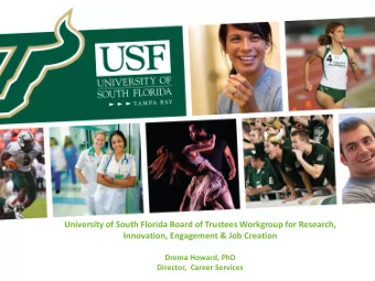 University of South Florida Board of Trustees Workgroup for Research,  Innovation, Engagement &amp;