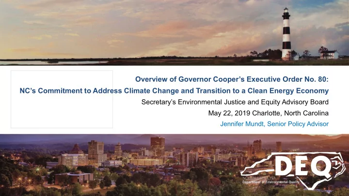 overview of governor cooper s executive order no 80 nc s