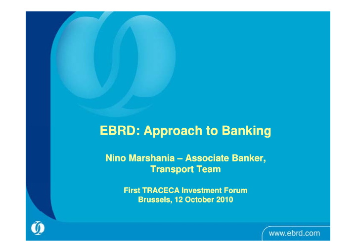ebrd a ebrd a ebrd approach to banking ebrd approach to