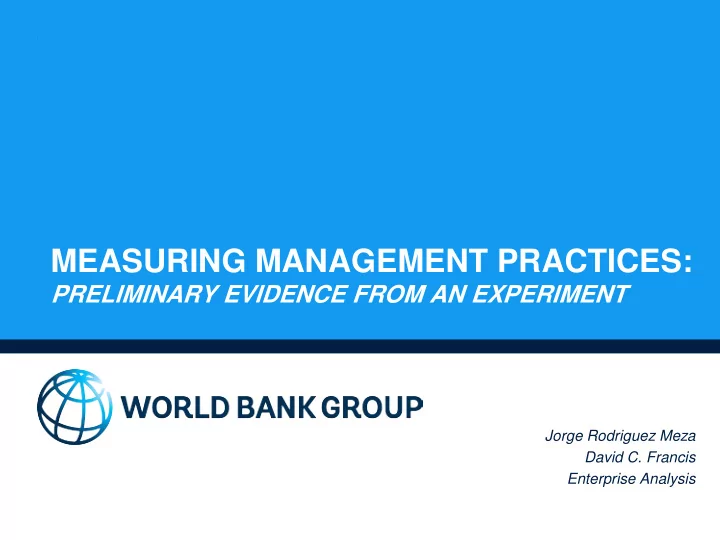 measuring management practices