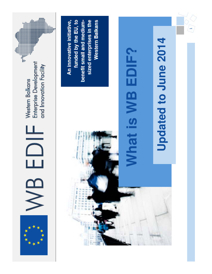 what is wb edif western balkans enterprise development