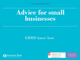 businesses  EBRD know how  Advice for Small Businesses  Where we are  Main product  Ice-cream