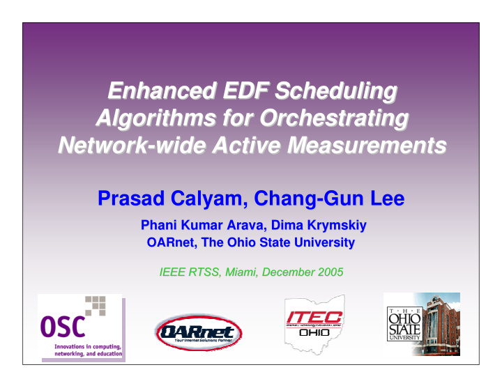 enhanced edf scheduling enhanced edf scheduling
