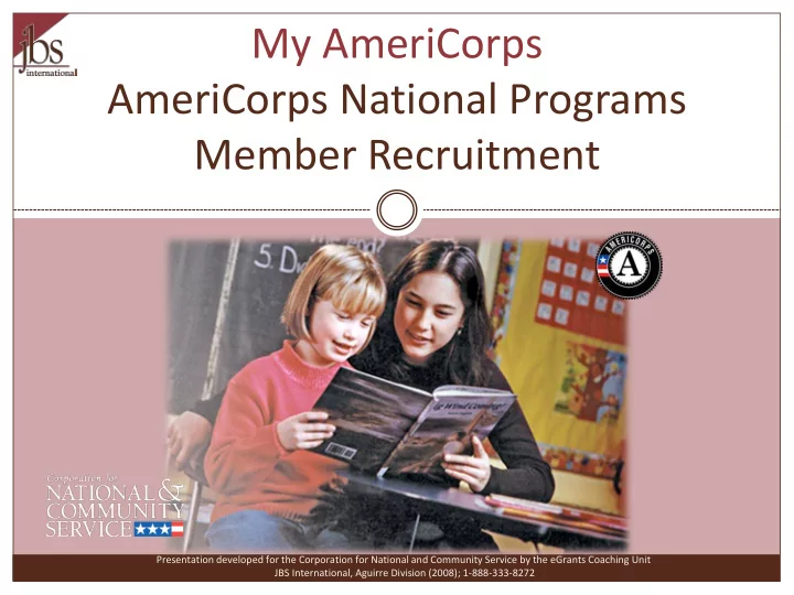 my americorps americorps national programs member
