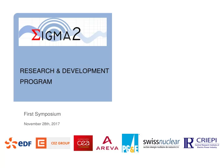 research development program