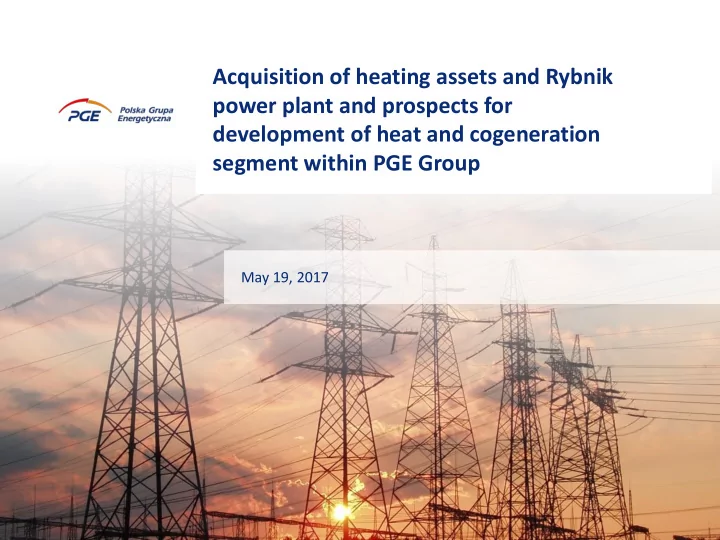 power plant and prospects for