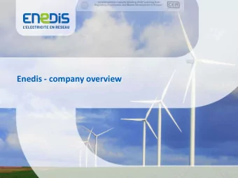 Enedis - company overview  What is Enedis?  Subsidiary of the EDF Group  Independent DSO  Company