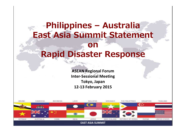 philippines australia east asia summit statement on rapid