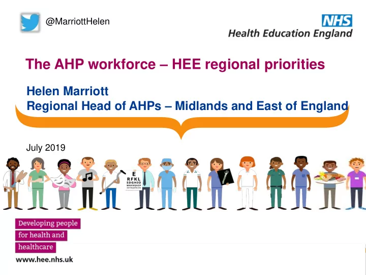 the ahp workforce hee regional priorities