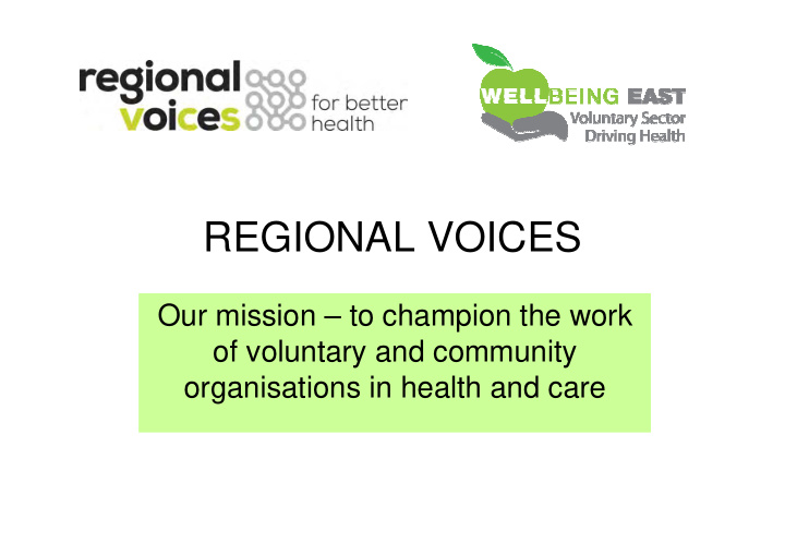 regional voices