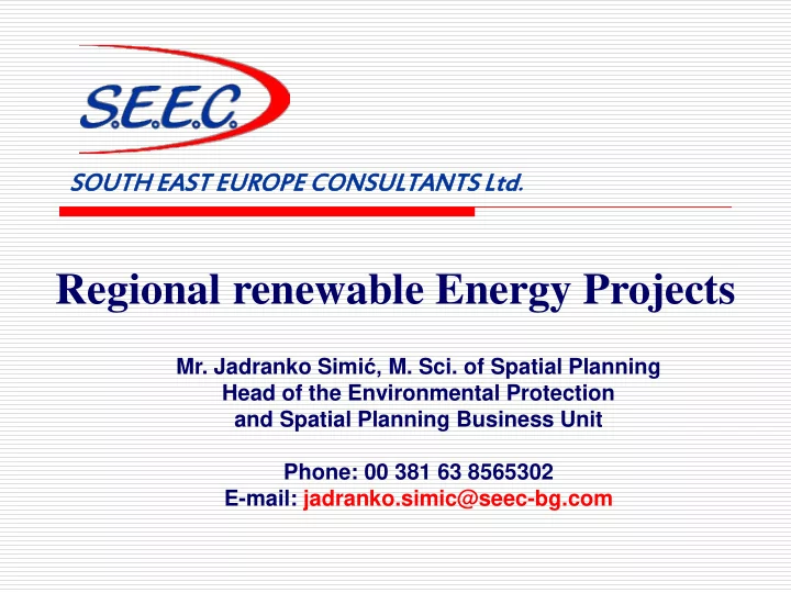 regional renewable energy projects