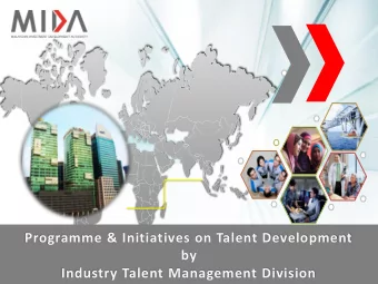by  Industry Talent Management Division  Establishment of Industry Talent  Management Division  To