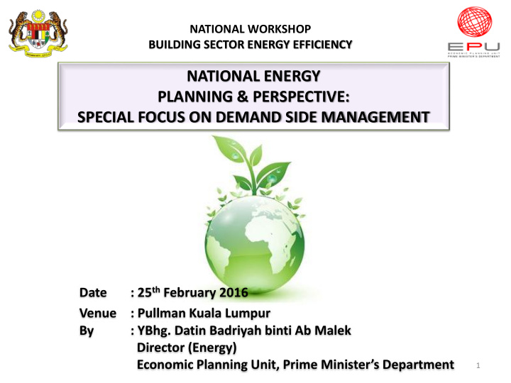 national energy planning perspective special focus on
