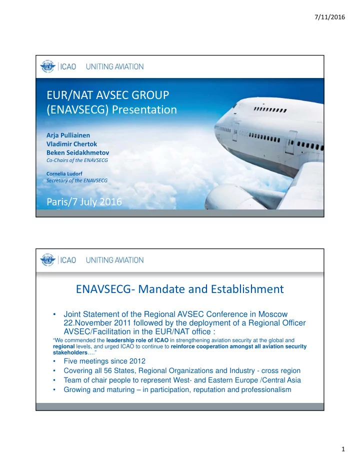 eur nat avsec group enavsecg presentation