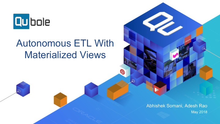 autonomous etl with materialized views