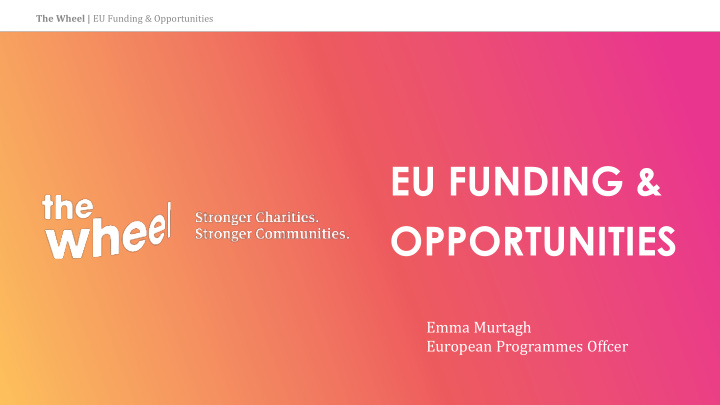 eu funding opportunities