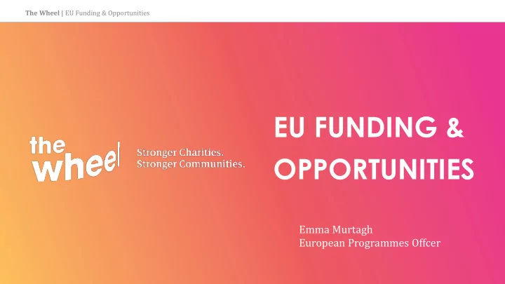 eu funding opportunities