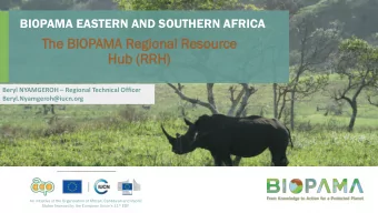 Hub  ub (RRH) Beryl NYAMGEROH  Regional Technical Officer  Beryl.Nyamgeroh@iucn.org  An