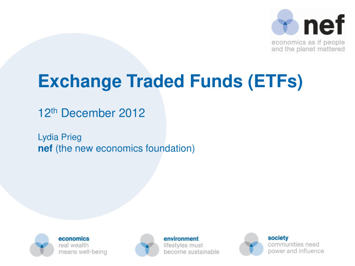 exchange traded funds etfs