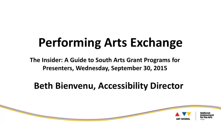 performing arts exchange