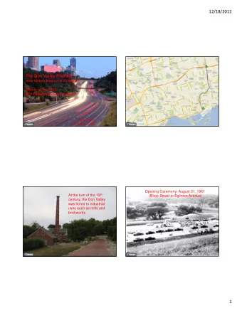 12/18/2012  The Don Valley Parkway  How Toronto Keeps it in A1 Shape  Winner of the 2003  APA