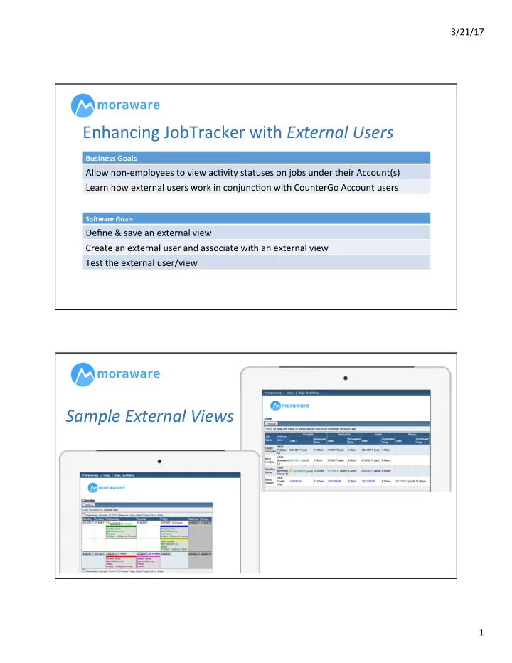 enhancing jobtracker with external users