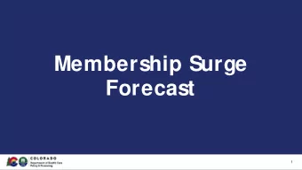Membership Surge  Forecast  1  Colorados Unemployment Rate Increase  February: 2.5%  March: 5.2%