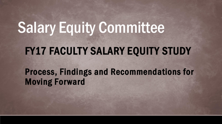 salary equity committee