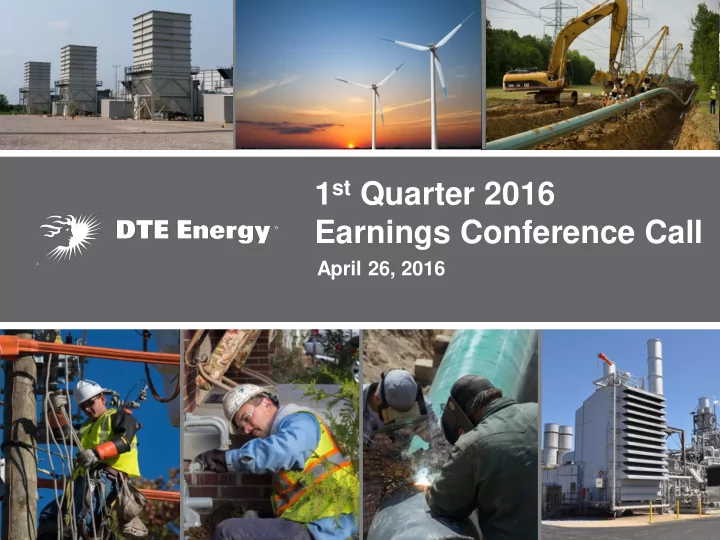 1 st quarter 2016