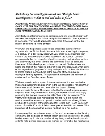 Dichotomy between Rights-based and Market- based  Dichotomy between Rights-based and Market- based